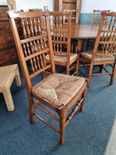 Load image into Gallery viewer, Oak Dining Table And Eight Lancashire Dining Chairs