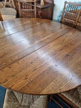 Load image into Gallery viewer, Oak Dining Table And Eight Lancashire Dining Chairs