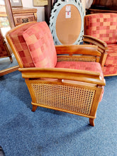 Load image into Gallery viewer, A Pair Of Beech Framed Bergere Armchairs