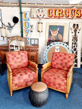 Load image into Gallery viewer, A Pair Of Beech Framed Bergere Armchairs