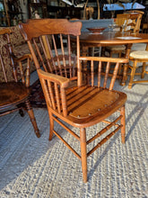 Load image into Gallery viewer, 19th Century Oak Kitchen Carver Chair