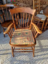 Load image into Gallery viewer, 19th Century Oak Kitchen Carver Chair