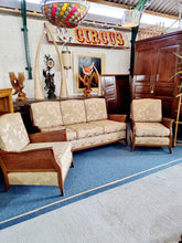 Load image into Gallery viewer, 1920&#39;s Three Piece Mahogany Framed Bergere Suite
