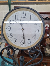 Load image into Gallery viewer, Wrought Iron Large Double Multifaceted Free Standing Clock