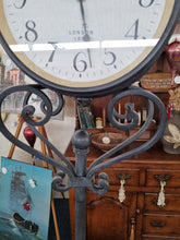 Load image into Gallery viewer, Wrought Iron Large Double Multifaceted Free Standing Clock