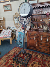 Load image into Gallery viewer, Wrought Iron Large Double Multifaceted Free Standing Clock