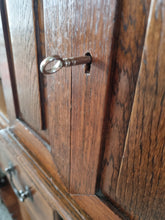 Load image into Gallery viewer, Early 20th Century Oak Table Top Cupboard With Lockable Key
