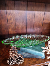 Load image into Gallery viewer, Pair of Bagley Green Glass Leaf Dishes