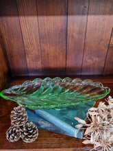 Load image into Gallery viewer, Pair of Bagley Green Glass Leaf Dishes