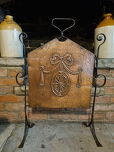 Load image into Gallery viewer, Fire Screen Victorian cast iron and copper