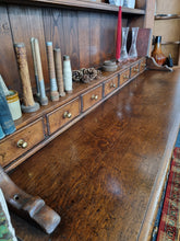 Load image into Gallery viewer, Antique Oak Farmhouse Dresser Shelf Sideboard