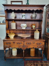 Load image into Gallery viewer, George III Style Oak Dresser With A Pot Board Base Shelf Sidebard