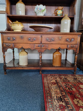 Load image into Gallery viewer, George III Style Oak Dresser With A Pot Board Base Shelf Sidebard