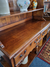 Load image into Gallery viewer, George III Style Oak Dresser With A Pot Board Base Shelf Sidebard