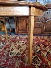 Load image into Gallery viewer, Oak & Cross Banded Round Dining Table Hand Made In The UK