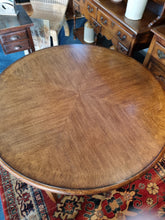Load image into Gallery viewer, Oak & Cross Banded Round Dining Table Hand Made In The UK