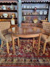 Load image into Gallery viewer, Oak & Cross Banded Round Dining Table Hand Made In The UK