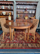 Load image into Gallery viewer, Oak & Cross Banded Round Dining Table Hand Made In The UK