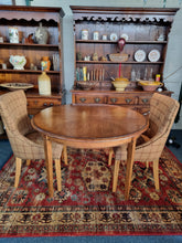 Load image into Gallery viewer, Oak & Cross Banded Round Dining Table Hand Made In The UK