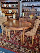 Load image into Gallery viewer, Oak & Cross Banded Round Dining Table Hand Made In The UK