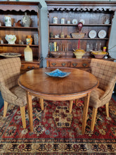 Load image into Gallery viewer, Oak & Cross Banded Round Dining Table Hand Made In The UK