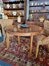 Load image into Gallery viewer, Oak & Cross Banded Round Dining Table Hand Made In The UK