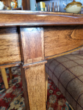 Load image into Gallery viewer, Oak & Cross Banded Round Dining Table Hand Made In The UK