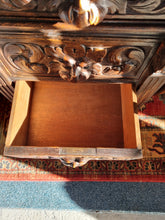 Load image into Gallery viewer, Victorian Large Heavily Carved Oak Green Man Twin Pedestal Desk