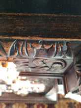 Load image into Gallery viewer, Victorian Large Heavily Carved Oak Green Man Twin Pedestal Desk