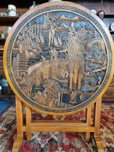 Load image into Gallery viewer, Antique Chinese Carved Hardwood Tilt Top Tea Table With Glass