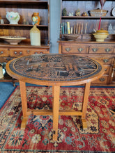 Load image into Gallery viewer, Antique Chinese Carved Hardwood Tilt Top Tea Table With Glass