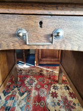 Load image into Gallery viewer, Vintage Oak Twin Pedestal Desk