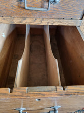 Load image into Gallery viewer, Vintage Oak Twin Pedestal Desk