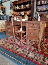 Load image into Gallery viewer, Vintage Oak Twin Pedestal Desk