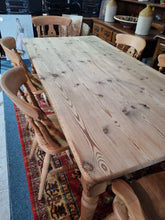 Load image into Gallery viewer, Farmhouse Scrub Top Pine Dining Table