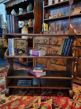 Load image into Gallery viewer, Antique 19th Century Oak Open Bookcase