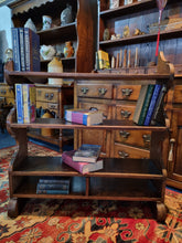 Load image into Gallery viewer, Antique 19th Century Oak Open Bookcase
