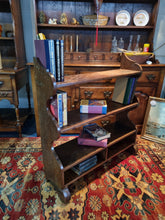 Load image into Gallery viewer, Antique 19th Century Oak Open Bookcase