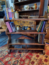 Load image into Gallery viewer, Antique 19th Century Oak Open Bookcase