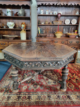 Load image into Gallery viewer, Early 20thC Oak And Octagonal Library Table