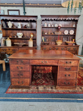 Load image into Gallery viewer, Victorian Pine Kneehole Partners Desk