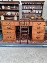Load image into Gallery viewer, Victorian Pine Kneehole Partners Desk