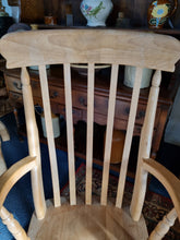 Load image into Gallery viewer, Beech Lathe Back Grandfather Fireside Chair