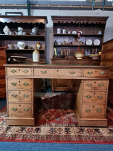 Load image into Gallery viewer, Victorian Twin Pedestal Kneehole Desk