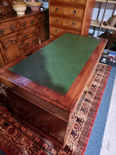 Load image into Gallery viewer, Victorian Twin Pedestal Kneehole Desk