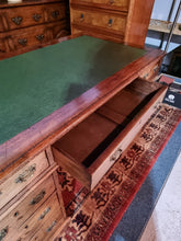 Load image into Gallery viewer, Victorian Twin Pedestal Kneehole Desk