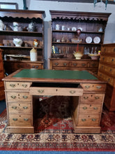 Load image into Gallery viewer, Victorian Twin Pedestal Kneehole Desk
