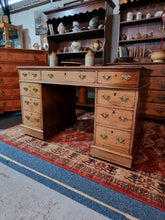 Load image into Gallery viewer, Victorian Twin Pedestal Kneehole Desk