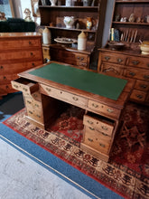 Load image into Gallery viewer, Victorian Twin Pedestal Kneehole Desk