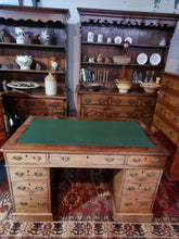 Load image into Gallery viewer, Victorian Twin Pedestal Kneehole Desk